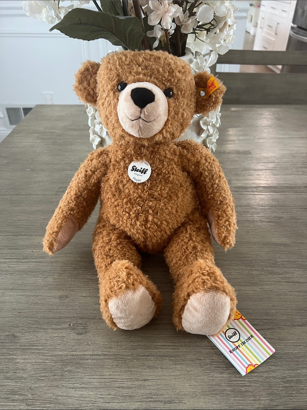 Steiff Brown Teddy Bear Plush – Classic Collectible Stuffed Animal